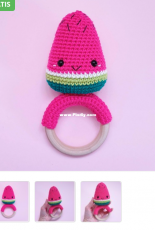 Hobbii Design - Super Cute Design - Jennifer Santos - Kawaii Watermelon Rattle - Dutch - Free