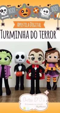 Artes D'ju - Ju Boaventura - Horror Gang - Turminha do Terror - Felting- Portuguese