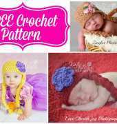 Katies Crochet Goodies - Katie Bekhazi - Newborn Rapunzel Crochet Hat Pattern - Free