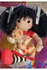 Galamigurumis - Carmen Tuti García - Gorjuss Doll  and Teddy - Spanish - Free