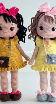 Crochet Friends Toys - Favorite Toys by Elena - Elena Bondarenko - Елена Бондаренко - Monica Doll - Кукла Моника - Russian