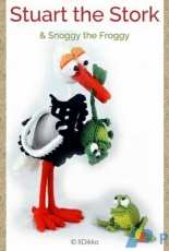 IlDikko - Ildikó Strüning - Stuart the Stork and Snoggy the Froggy