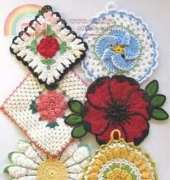Maggie's Crochet - Maggie Weldon - PB057 Vintage Floral Potholders
