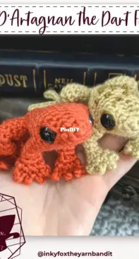 Inky Fox the Yarn Bandit - Ember Mischief - Emmy Scanga - D Artagnan the Dart Frog - Free