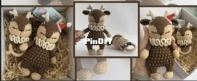 Toys Knit Anny - Anna Borisova - Christmas Tactile deer and Rattle teether - Russian