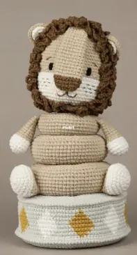 Zen Knit Toys - Svetlana Golova - Lion Stacking Rings Toy