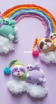 Aquariwool - Nguyễn Thanh Hương - Dreamy Sloth and Cub