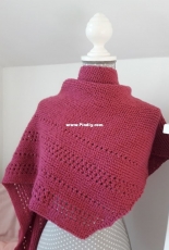 My knitting shawl dark pink