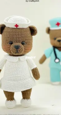 A Tiny Corner Us - Craft by Anh - Anh Van Nguyen - Female nurse bear - English