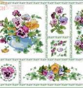Suite Pansy Collage with Ivy borders