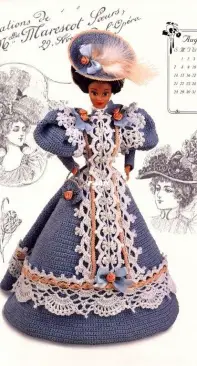 Annie's Calendar Bed Doll Society - 1994 Miss August