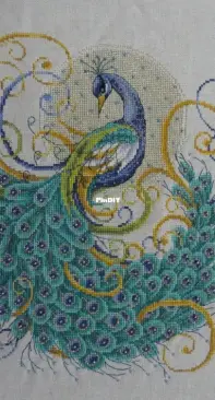 Swirling Peacock by Joan Elliott JE032 from Cross Stitch Collection 185 PCS