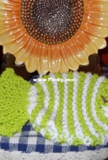 knit fish scrubbie