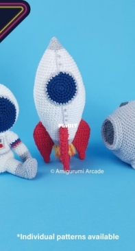 Amigurumi Arcade - Enya Verity - Astronaut, Moon and Rocket - Space Series
