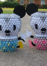 3D Origami- Mickey & Minnie Mouse
