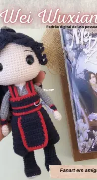 FuriFuri Amigurumi - Ana Karolina Ramalho - Sandman Collection - Wei Wuxian - Portuguese
