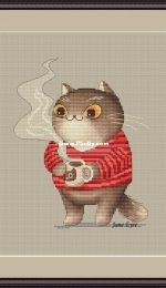 MiAxStitch - Cat Coffee Lover by Jane Eyre / Minasyan Yana