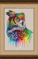 Rainbow Owl by Maria Brovko XSD