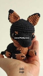 Lululoop Crochet - America Lira - Moshi German Shepherd - Free