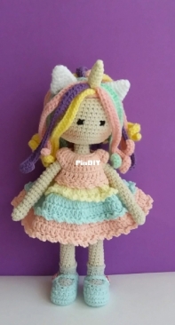 NanaTonay - Nana Tonay - Small Doll Bella in Unicorn Costume