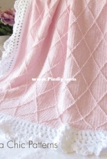 PATTERN 63 - Paris - Knit Baby Blanket-CaliChicBaby