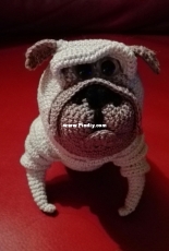 My new crochet friend...Pug Benedict.