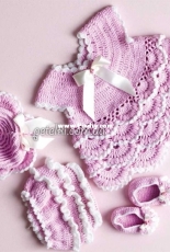 Lira2559 - Chic princess crochet set / Шикарный комплект крючком для принцессы- Free