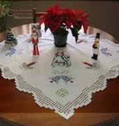 hardanger tablecloth christmas