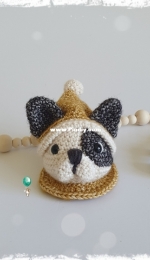 Belle and Grace Handmade Crochet - Amanda Bee - Frenchie Christmas Bauble - Free