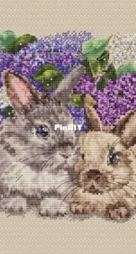 Ameli Stitch - Rabbits In Lilac by Anna Smith/ Kuznetsova
