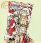 Santa Collage From Leisure Arts 4819 Donna Kooler 2nd Edition Stocking Collection