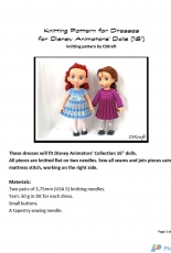 Dresses for Disney Animator Dolls 16"inch- CSKraft