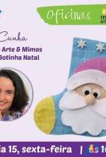 Atelie Arte & Mimos Pri Cunha - Botinha Natal / Christmas Stocking Felt Pattern - Portuguese - Free