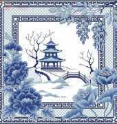 Oriental Elegance Cushion by Sue Page from Cross Stitch Gold 37
