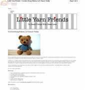 Little Yarn Friends - Rachel Hoe - Lil classic teddy - Free