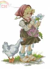 Luca-S B1047 Girl With Goose