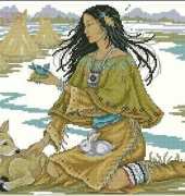 Native American Maiden by Joan Elliott from Cross Stitch Gold 75 XSD