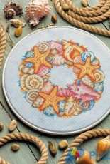 Seashell Wreath by Susan Bates from Cross Stitch Collection 265 XSD