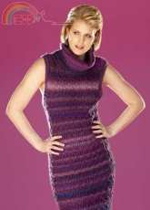 Cable Check Dress By Universal Yarn -free