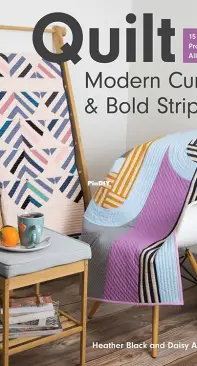 Quilt Modern Curves and Bold Stripes - Heather Black