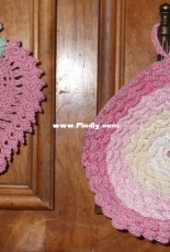 Strawberry and rose potholders