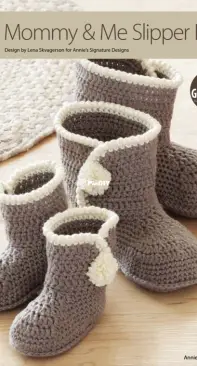 Annies Craft Store - Lena Skvagerson - 886013 - Mommy and Me Slipper Boots