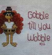 Gobble till you Wobble - Sue Hillis design