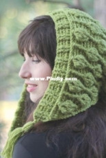 Bonita Patterns - Lianka Azulay - Embossed Leaves Hooded Hat