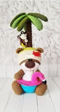 Crochet Wonders Design - Crochet Funny Bear - Olga Kurchenko - Outfit Palm Tree for Bear