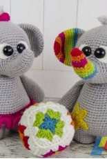 One and Two Company - Carolina Guzman - Dash and Dot the Little Elephants Amigurumi