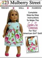 123 Mulberry Street-Garden Tea Dress for American Girl Doll     l Doll
