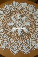 Crochet white doily.