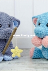 One and Two Company - Carolina Guzman - Enzo the tiny elephant amigurumi