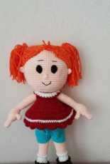 Amigurumi Doll with Red Hair